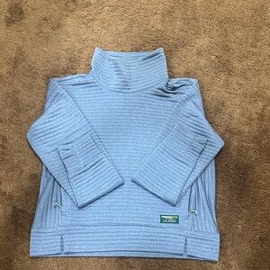 L.L. Bean  Women's Airlight Pullover, Funnelneck/Purple Blue Turtleneck
